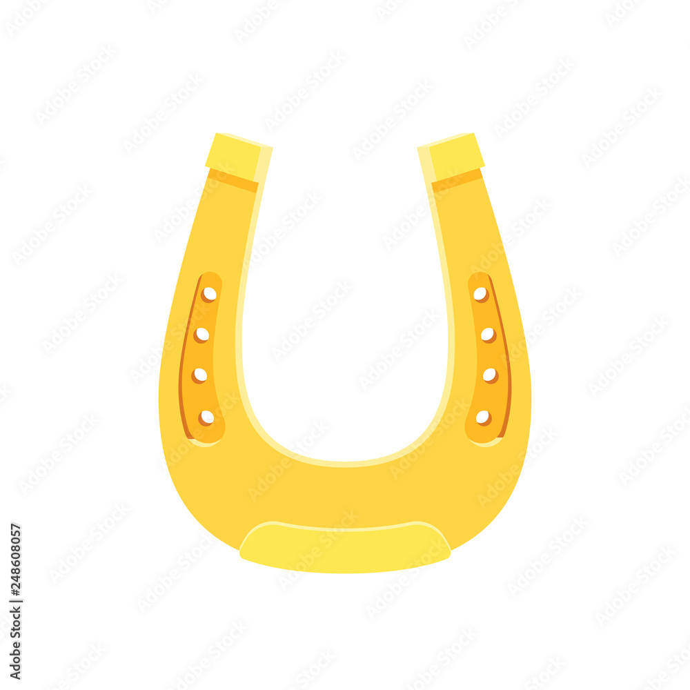 Gold horseshoe isolated Gold horseshoe isolated