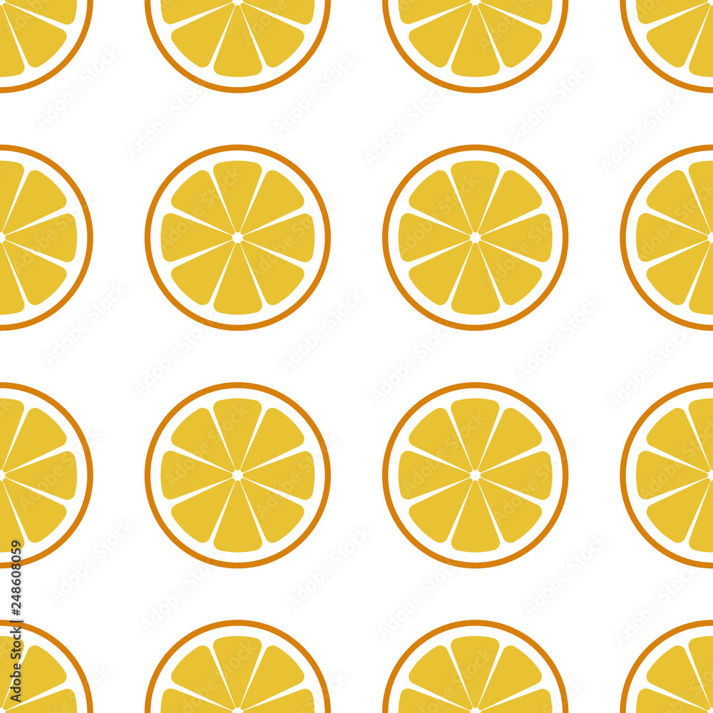 Orange sliced. seamless pattern orange on white background. EPS 10. Vector illustration Orange sliced. seamless pattern orange on white background. EPS 10. Vector illustration