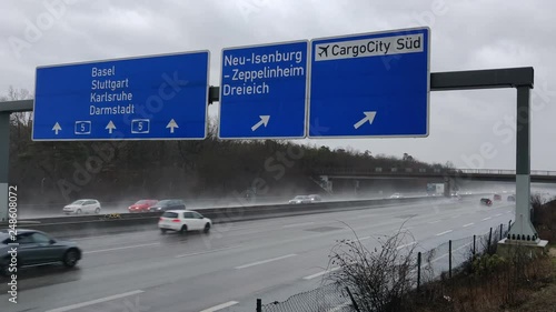 Highway Autobahn A5 Frankfurt Airport Cargo South