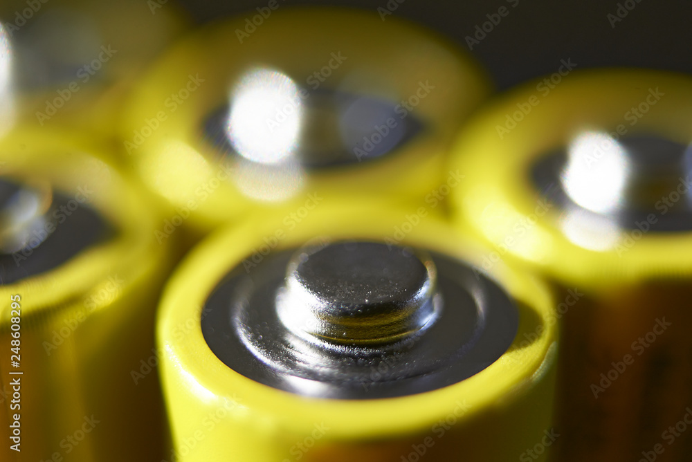 Extreme macro close up of a penlite battery double A Extreme macro close up of a penlite battery double A