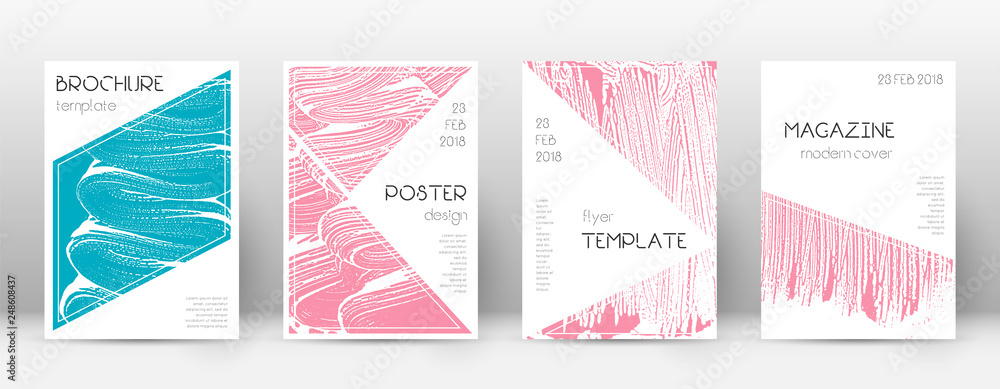 Cover page design template. Triangle brochure layo
