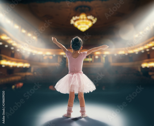 Vászonkép girl dreaming of becoming a ballerina