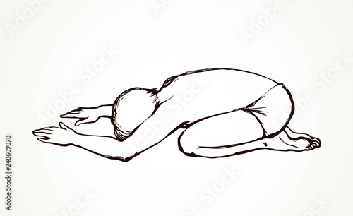Praying hands. Vector drawing
