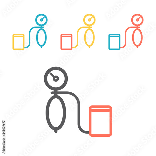 Hypertension line icon. Vector signs for web graphics.