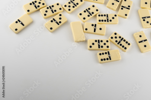 domino on white background