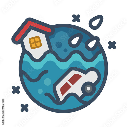 Floods LineColor illustration