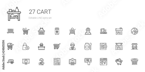 cart icons set