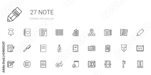 note icons set