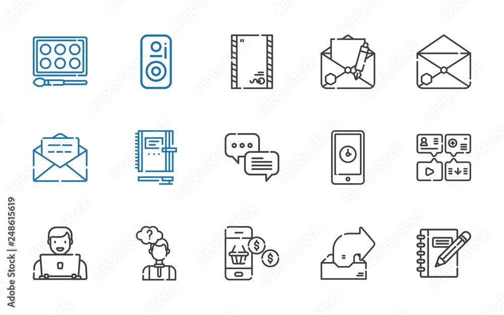message icons set message icons set