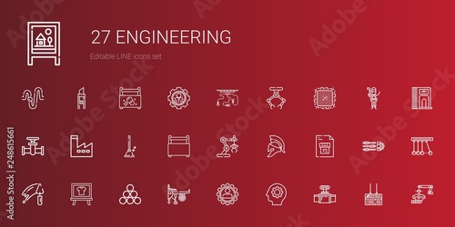 engineering icons set