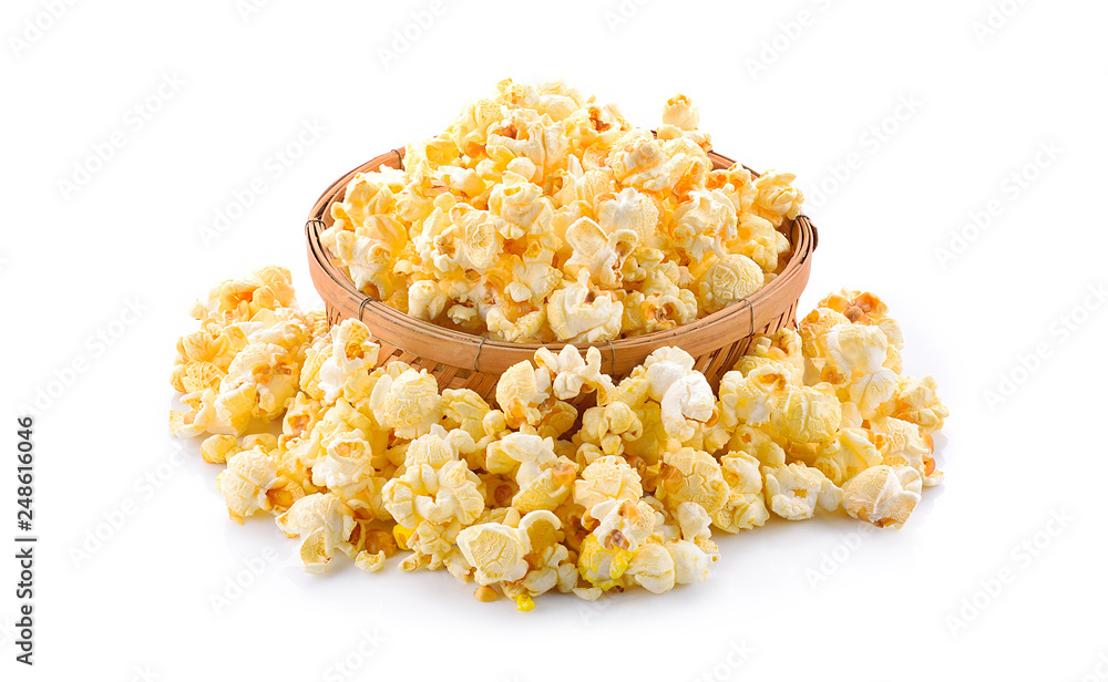 Popcorn isolated on white background Popcorn isolated on white background