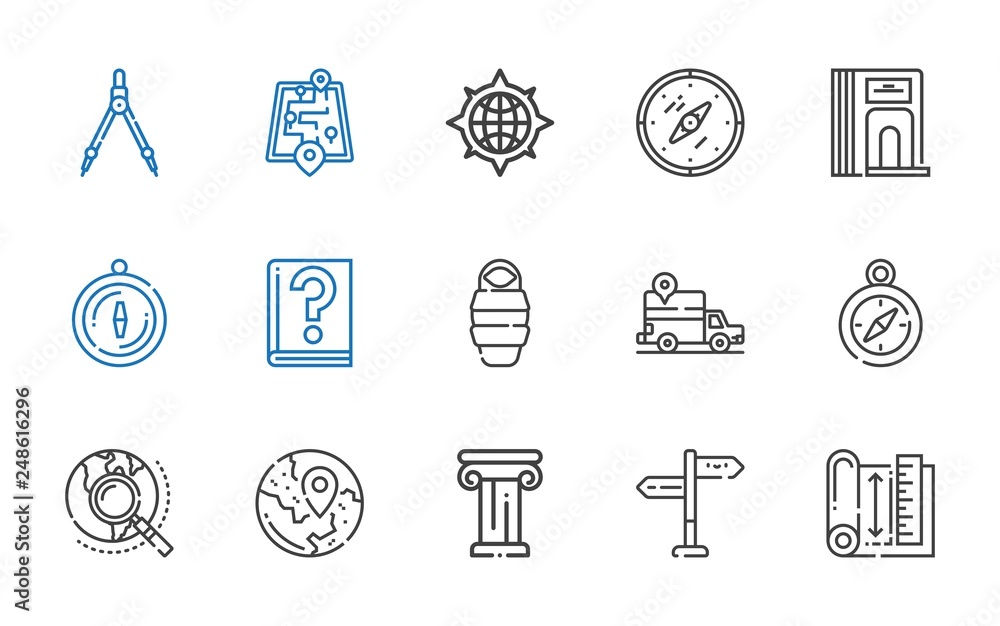 Compass Instrument Icons compass icons set Stock Vector | Adobe Stock