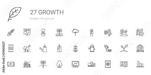 growth icons set