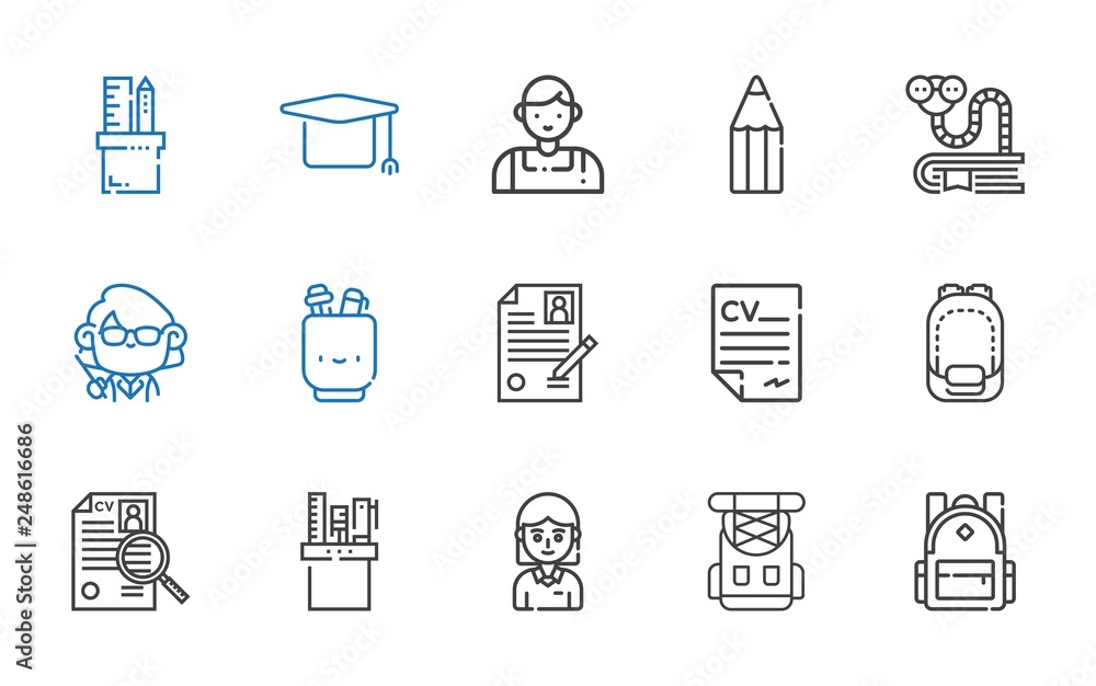 student icons set student icons set