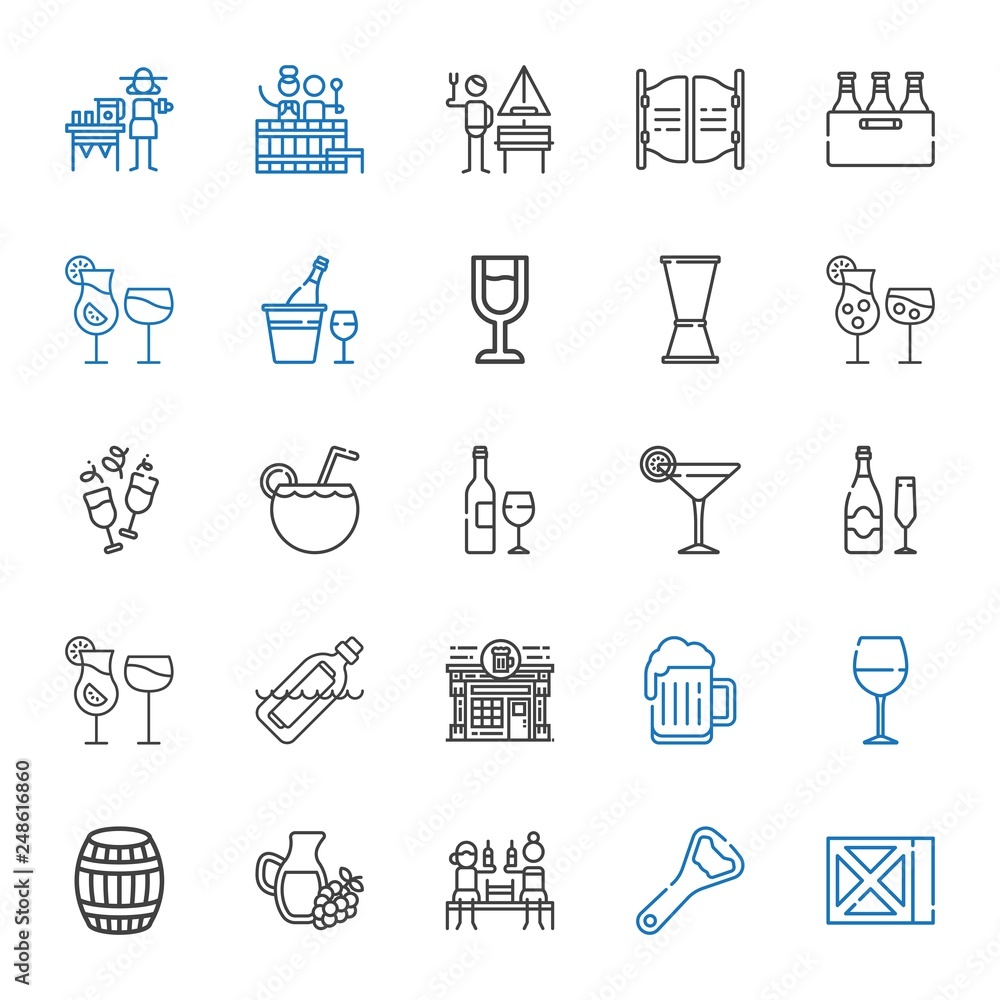 alcohol icons set alcohol icons set