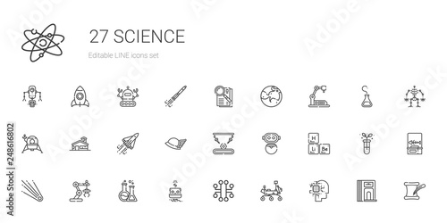 science icons set