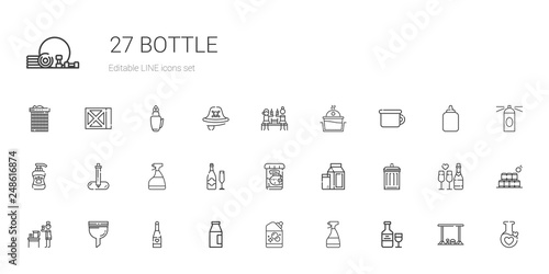 bottle icons set
