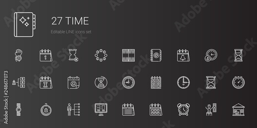 time icons set