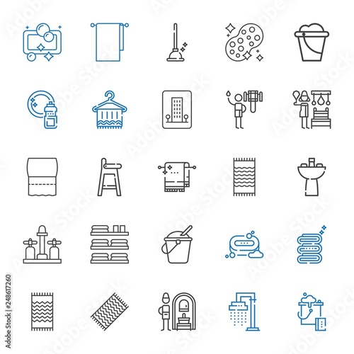 bath icons set