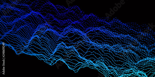 3D abstract  big data. Futuristic infographics design. Analytics social network or business  representation.