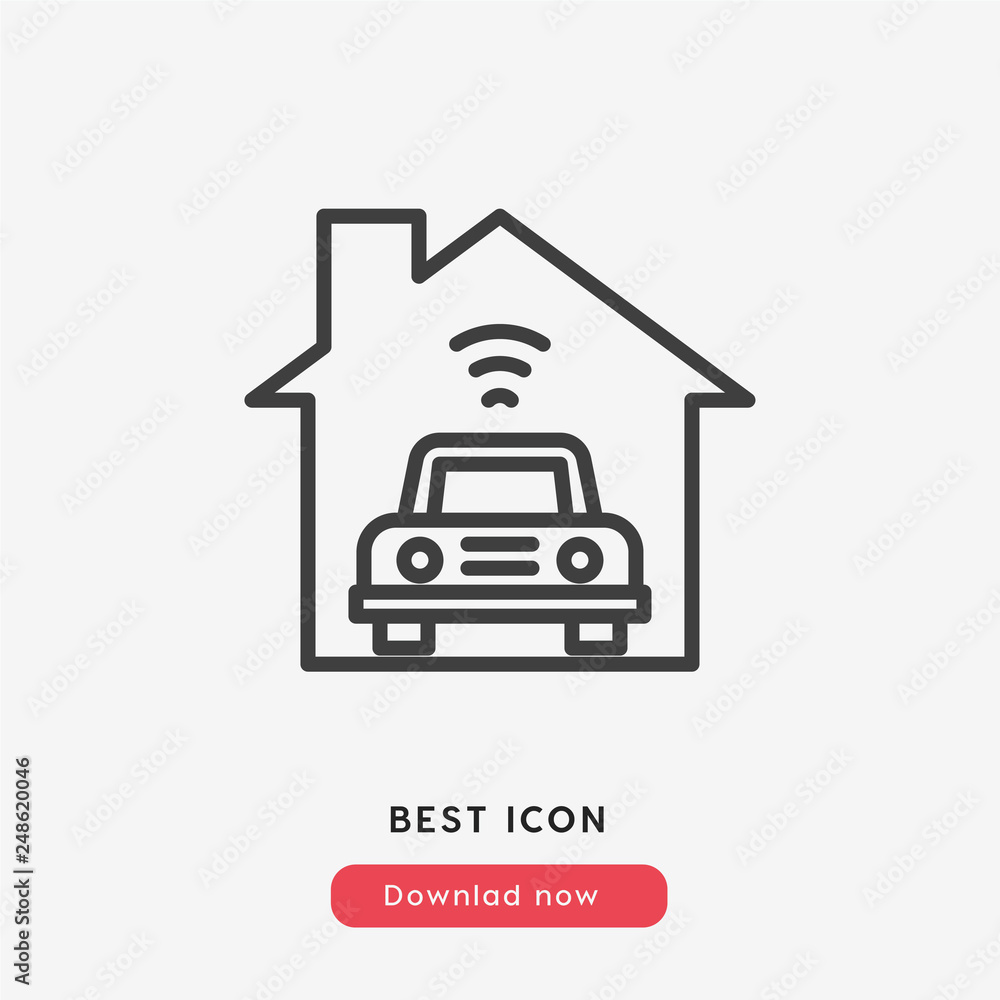 smart garage smart home icon vector smart garage smart home icon vector