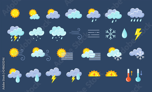 Fotografie, Obraz Weather icons pack