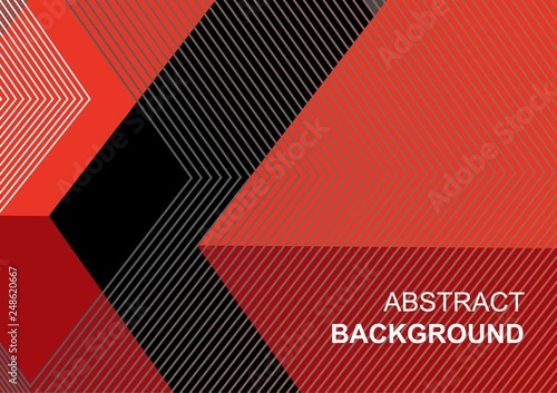 Аbstract black with red background in lines.Geometric Pattern Prism Background