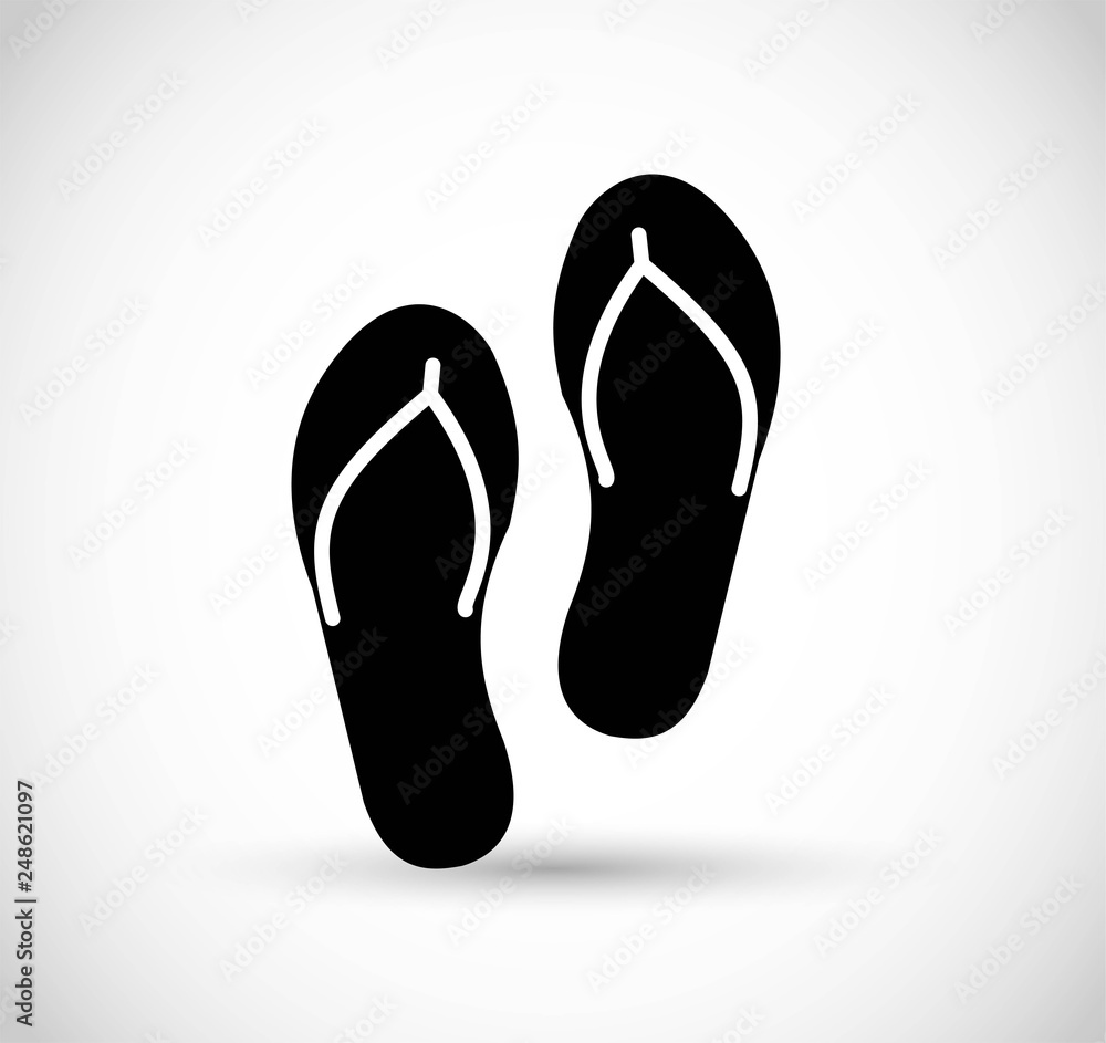 Flip flops vector icon Flip flops vector icon
