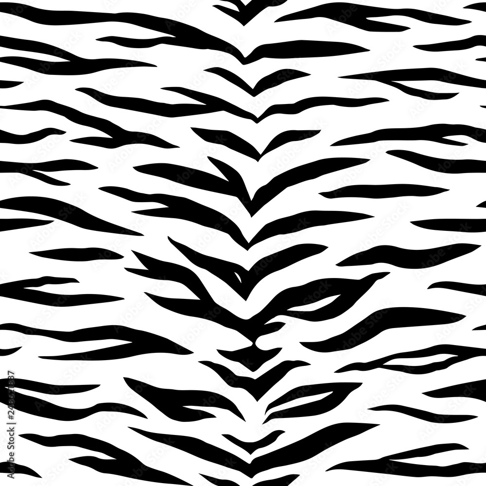 White Tiger Animal Print