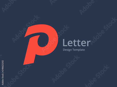 Letter P logo icon design template elements