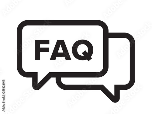 FAQ chat bubble, ask dialog...