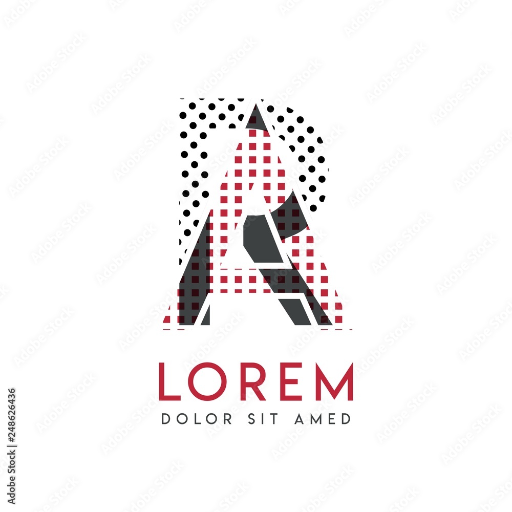 RA logo with gray and red color that can be used for creative industries and paper printing. AR logo is filled with bubbles and dots, can be applied in the background and wallpaper. RA logo with gray and red color that can be used for creative industries and paper printing. AR logo is filled with bubbles and dots, can be applied in the background and wallpaper.