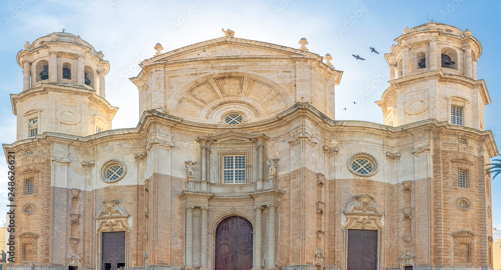 New Cathedral, or Catedral de Santa Cruz on Cadiz, Andalusia, Spain