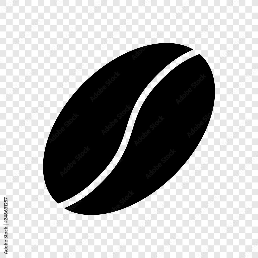 Coffee icon vector on transparent grid Coffee icon vector on transparent grid