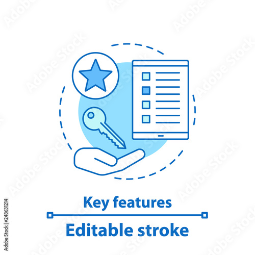 Key features concept icon