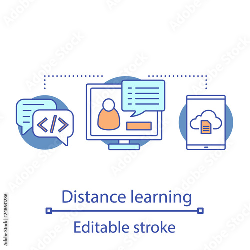 Distance learning concept icon © bsd studio