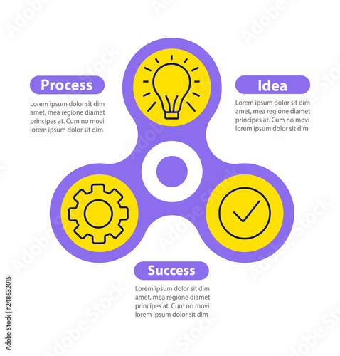Idea realization vector infographic template