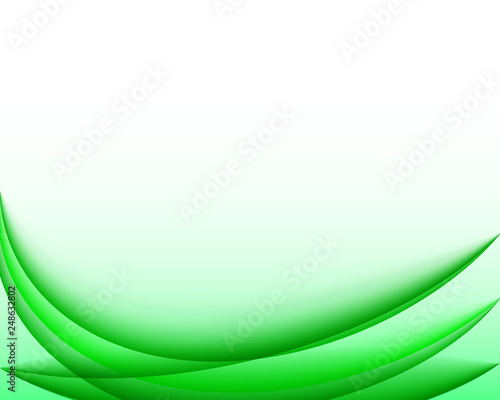 Abstract green wavy vector background.