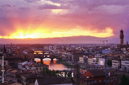View of Florence at sunset, Italy © sansa55