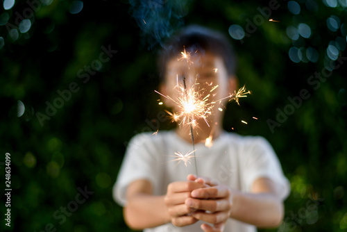 Beautiful candle fireworks