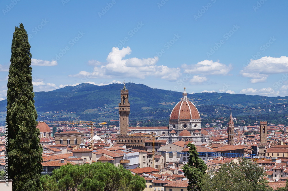 View of Florence from Bardini garden, Italy