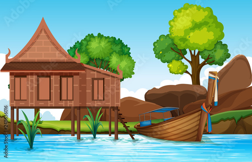 A traditional Thai house
