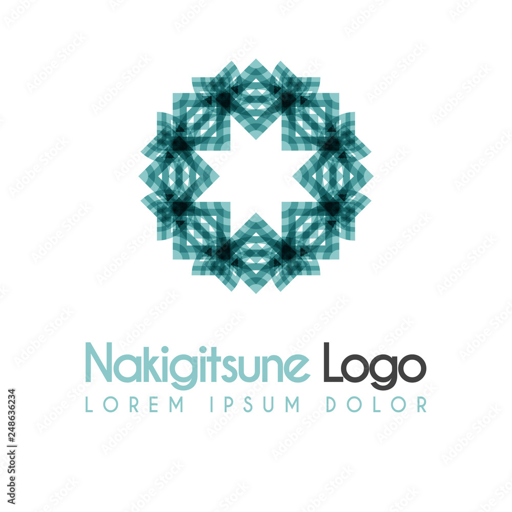 blue and gray flower logos with geometric shapes. for the celebration of religion and architecture of the Middle East. suitable for corporate, business and development interiors blue and gray flower logos with geometric shapes. for the celebration of religion and architecture of the Middle East. suitable for corporate, business and development interiors