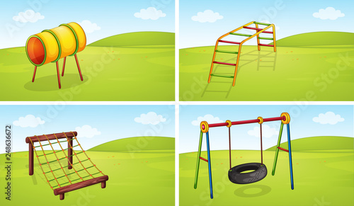 Set of playground equipment