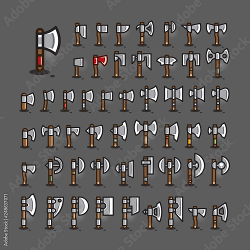 Axes for creating video games. Set I.