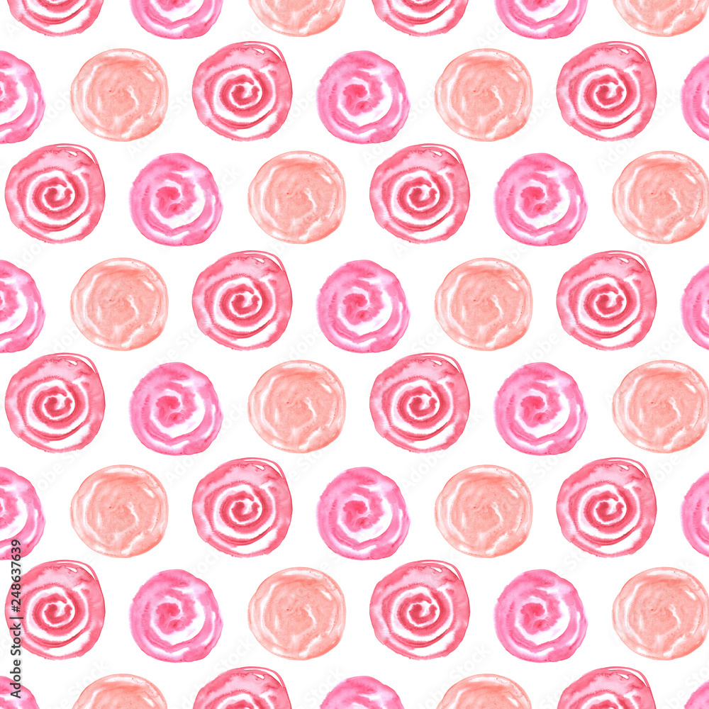 Watercolor seamless pattern. Circles. Hand drawn illustration Watercolor seamless pattern. Circles. Hand drawn illustration