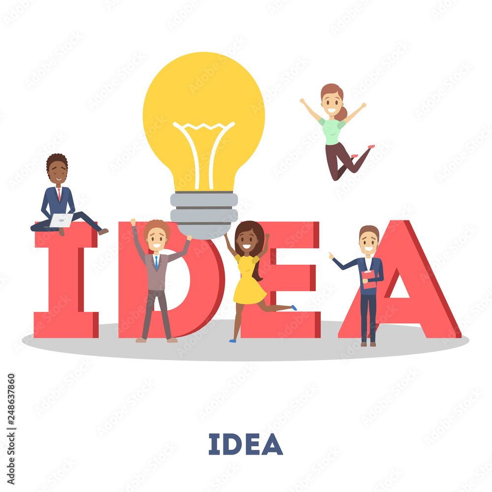Business people in suit with light bulb Business people in suit with light bulb