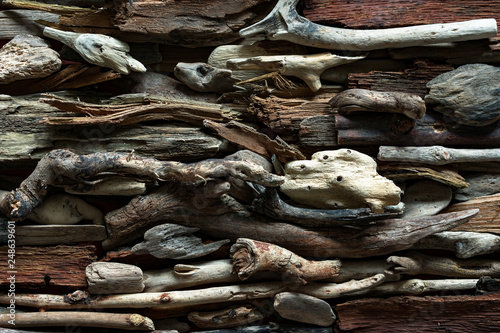 Schilderij op canvas Solid driftwood background.