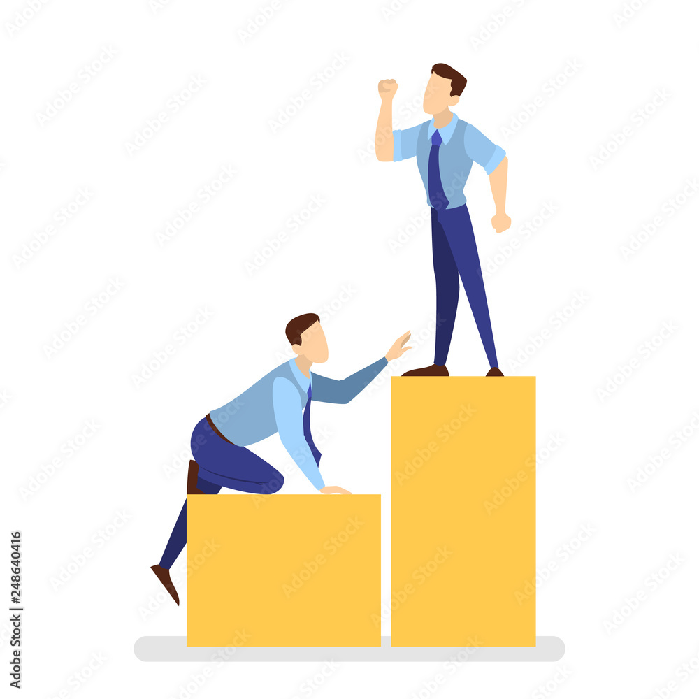 People work together in team. Strategy and business People work together in team. Strategy and business