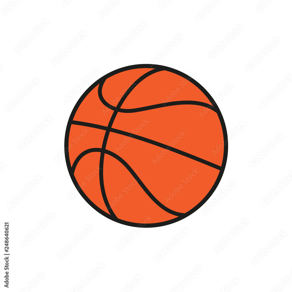 Basketball ball icon. Vector illustration.